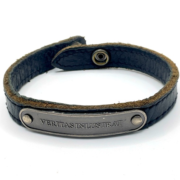 Leather Bracelet by Marc Jacobs Truth Enlightens Size 7 - Picture 1 of 6